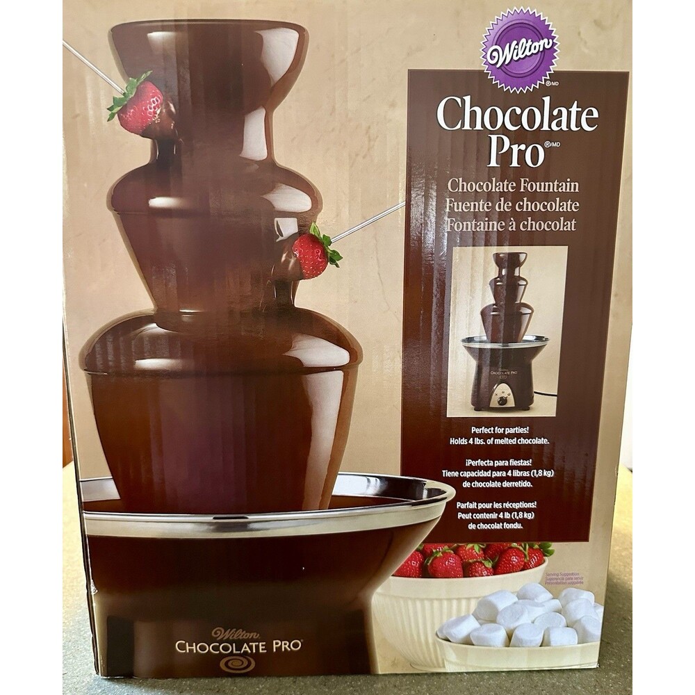 Wilton Chocolate Fountain Pro 3-Tier, 4lb Capacity, Electric, Brown